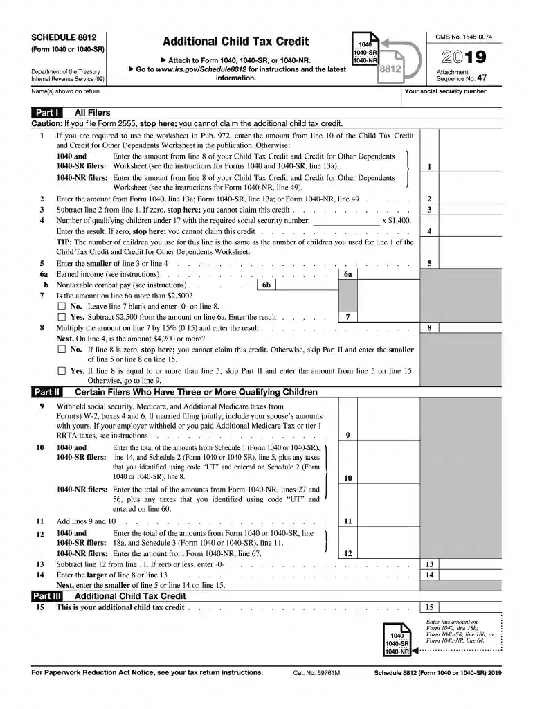 2019 child tax credit Preview on Page 1