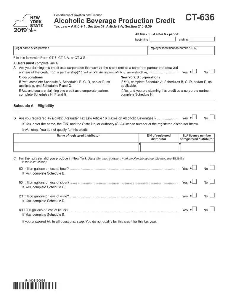 nys ct 636 fillable form Preview on Page 1