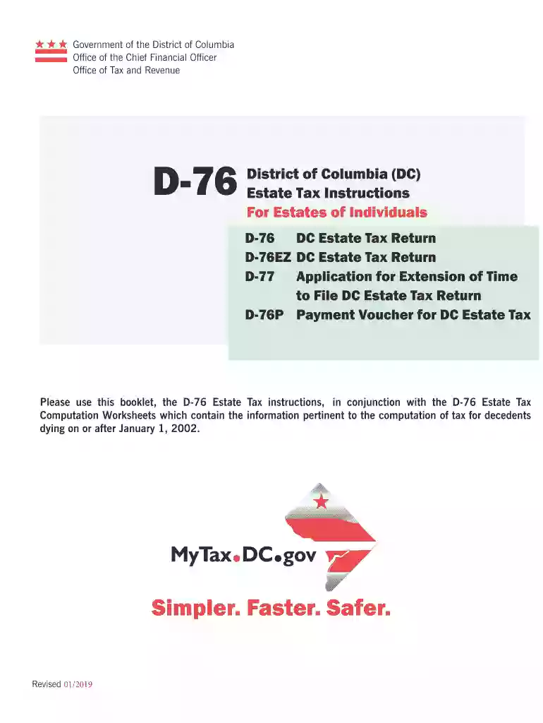 dc estate tax return Preview on Page 1