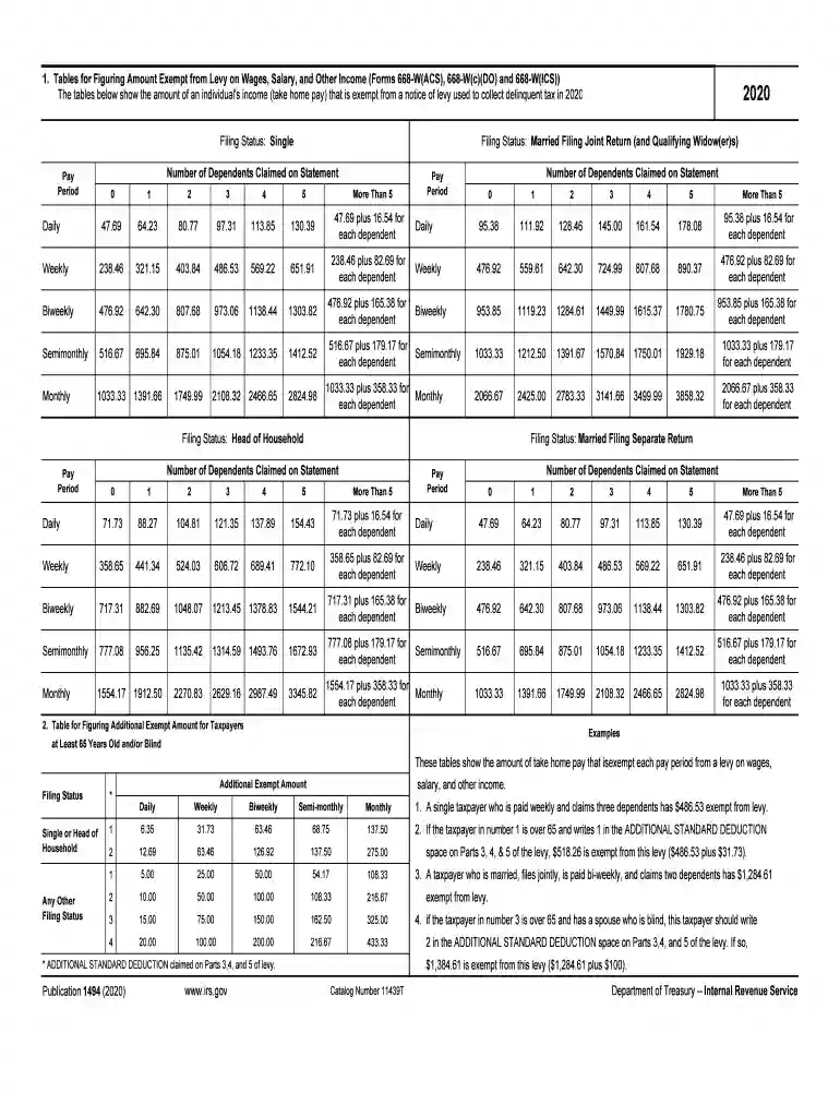 irs publication 1494 for 2022 Preview on Page 1