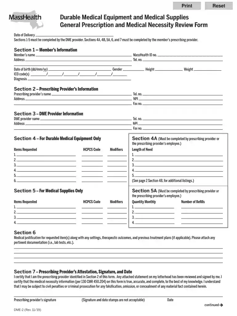 dme prescription form Preview on Page 1