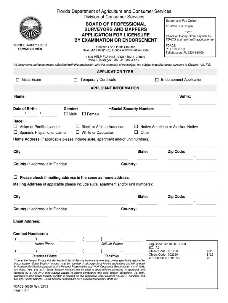 florida board surveyors mappers Preview on Page 1