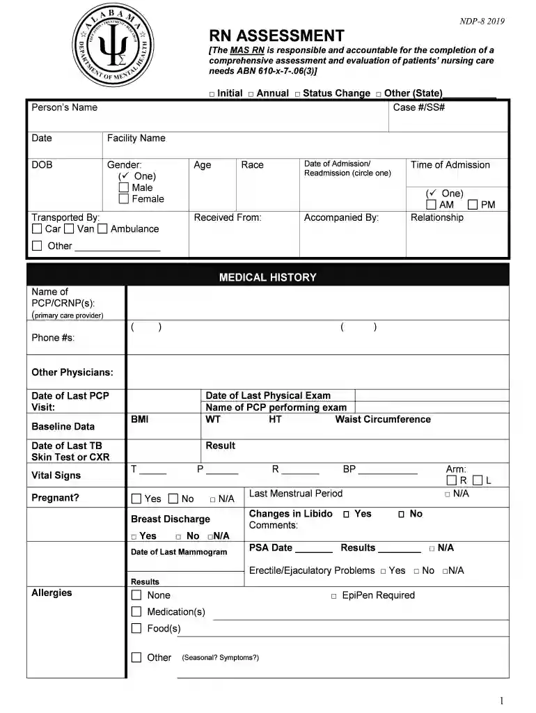 NDP 8 RN Assessment Preview on Page 1
