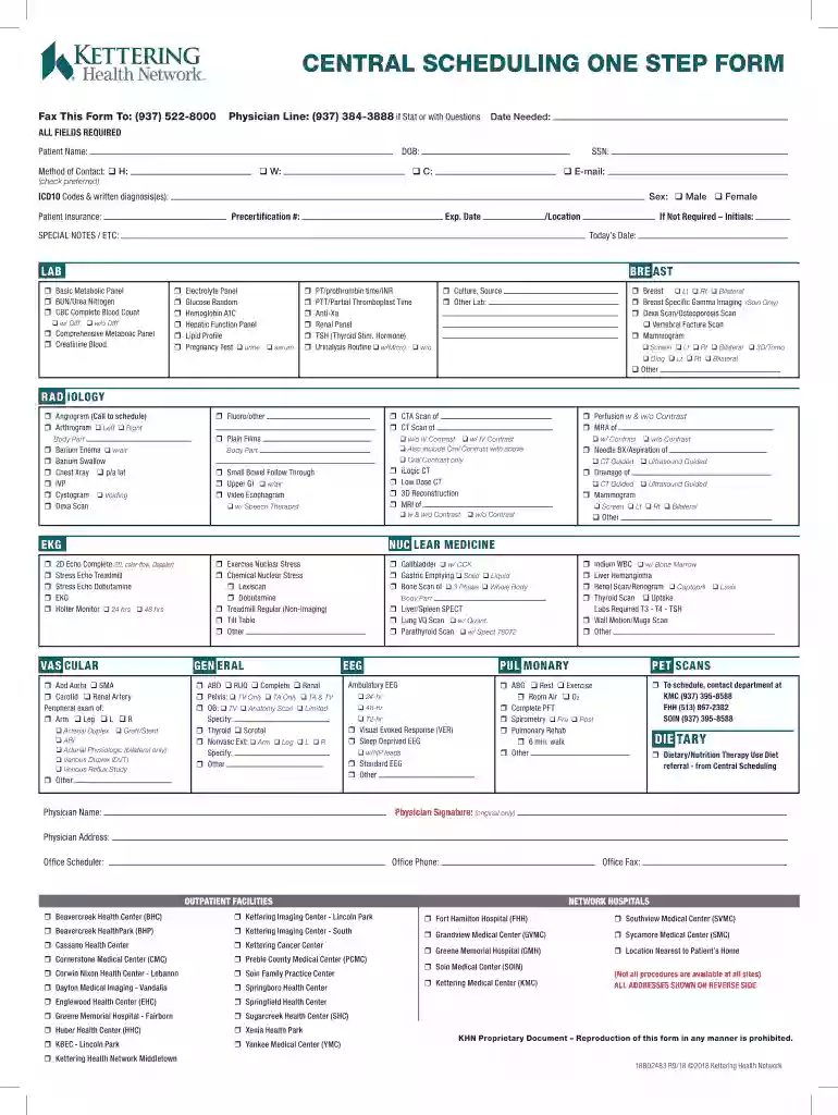 kettering central scheduling Preview on Page 1