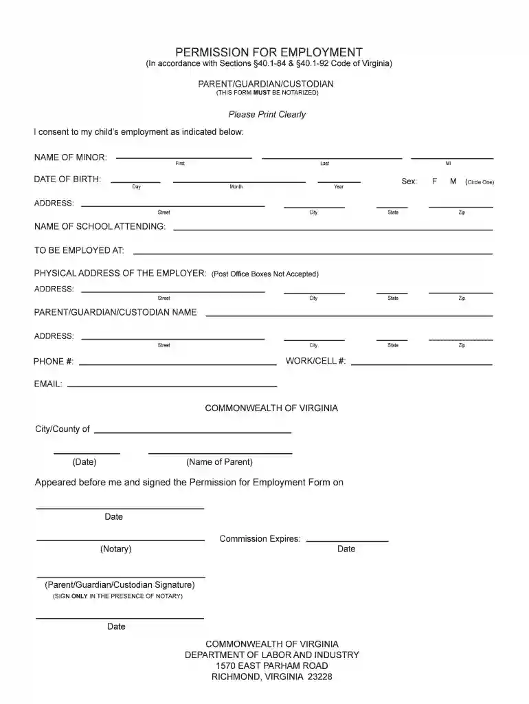 permission employment Preview on Page 1