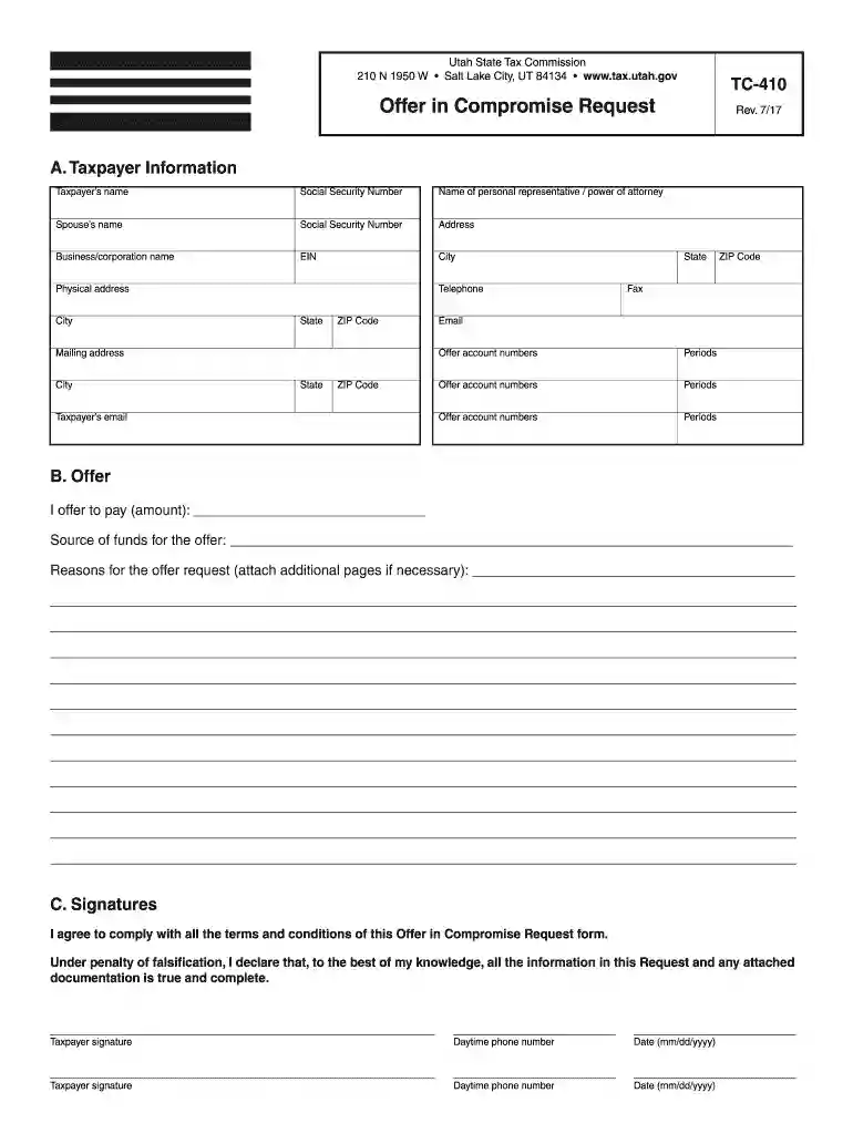 offer process form Preview on Page 1