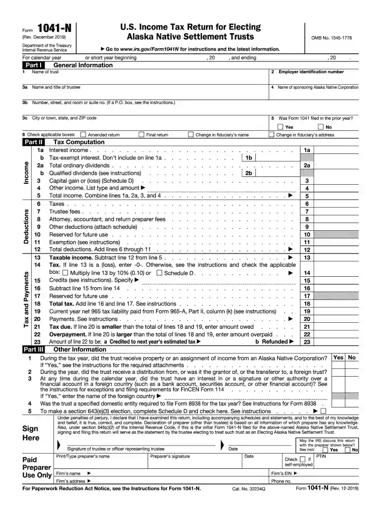 form 1041 n Preview on Page 1