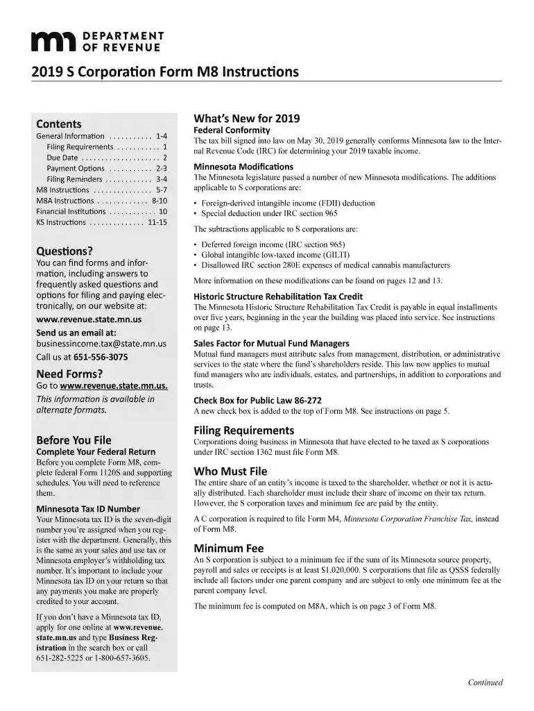 minnesota m8 instructions 2022 Preview on Page 1
