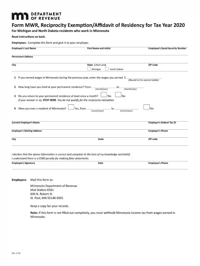 mn tax forms 2020 Preview on Page 1