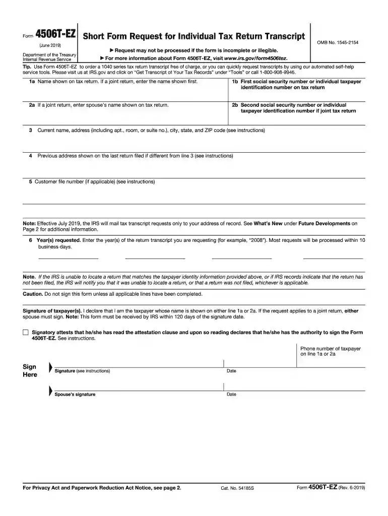 ez form 2019 Preview on Page 1