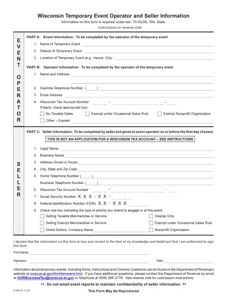 s240 form Preview on Page 1