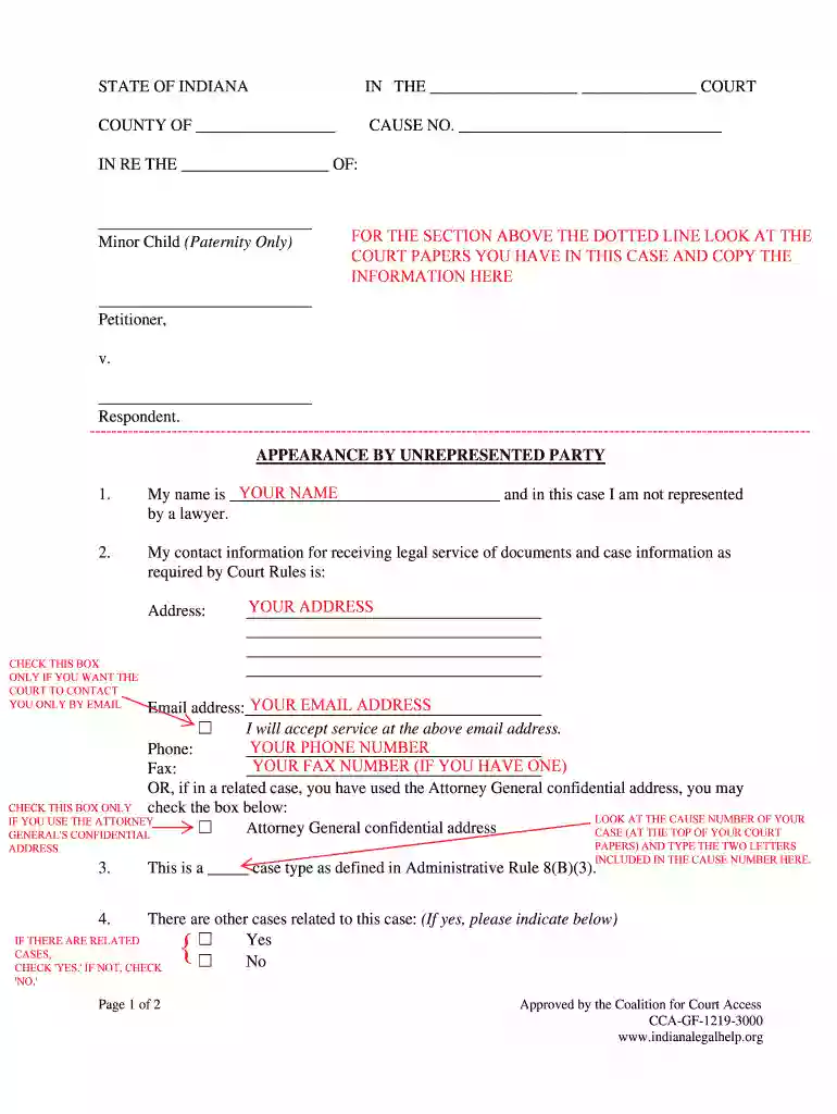 Motion for contempt form indiana Preview on Page 1