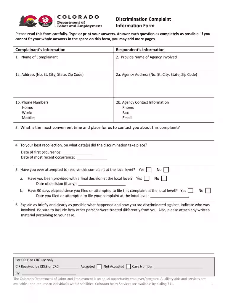 Complaint Information Form (CIF) Missouri Division of ... Preview on Page 1