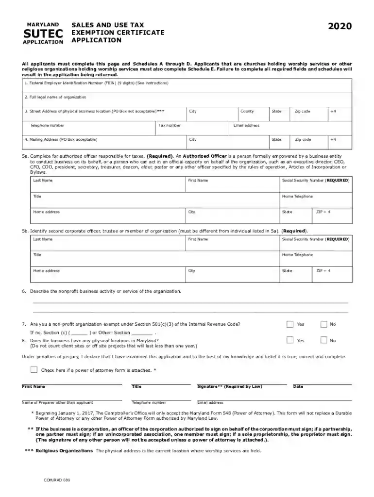 maryland sutec application Preview on Page 1