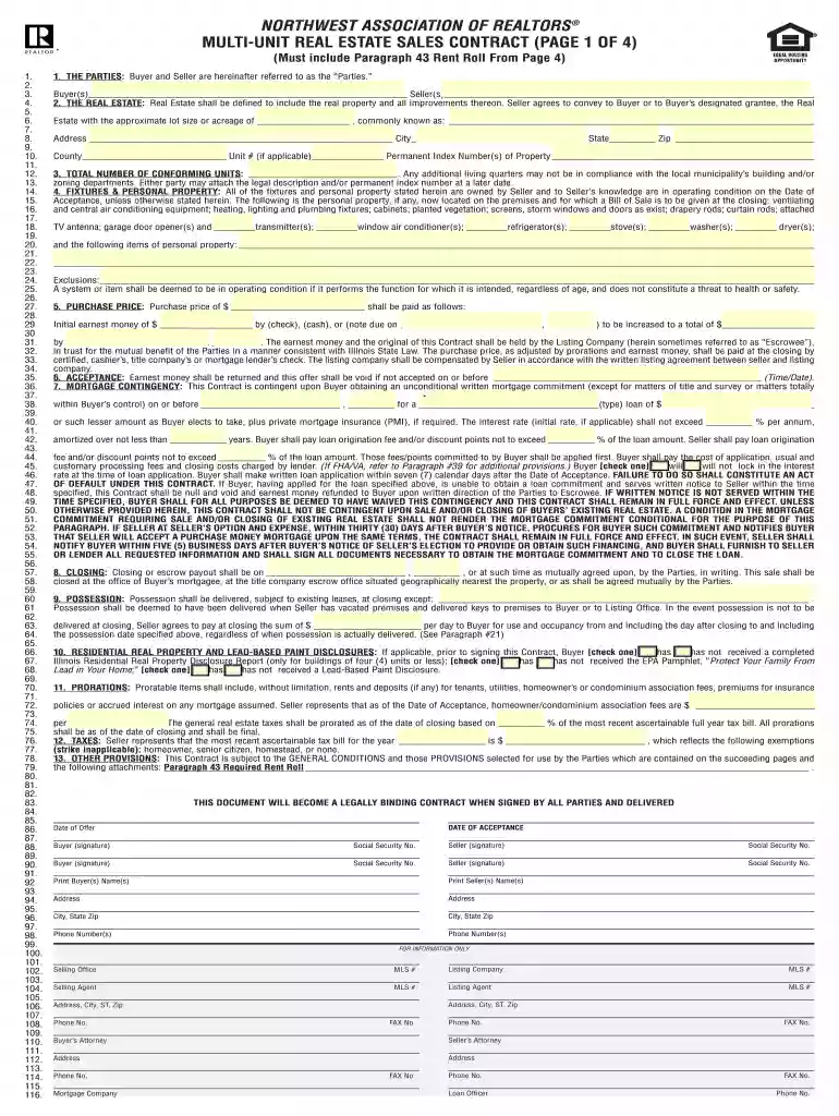 Multi-Unit Sales Contract - Specialty Title Services Preview on Page 1