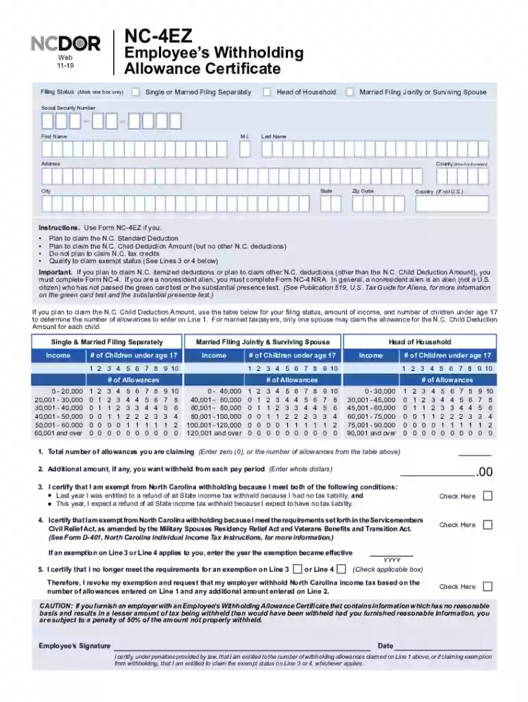 nc4 form Preview on Page 1