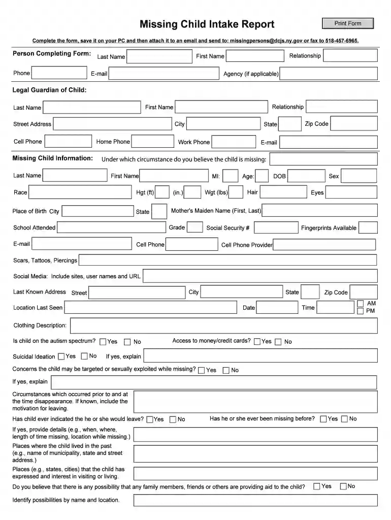 Forms, Publications and Statutes - Missing and Exploited Children Preview on Page 1