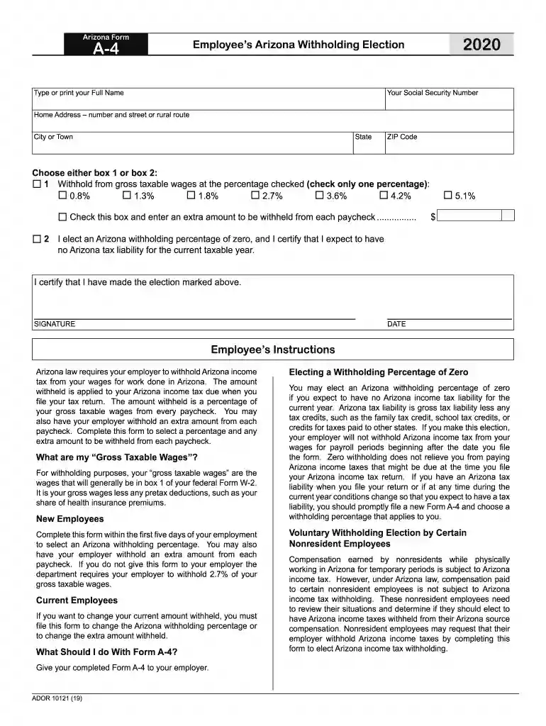 arizona a 4 form 2024 Preview on Page 1