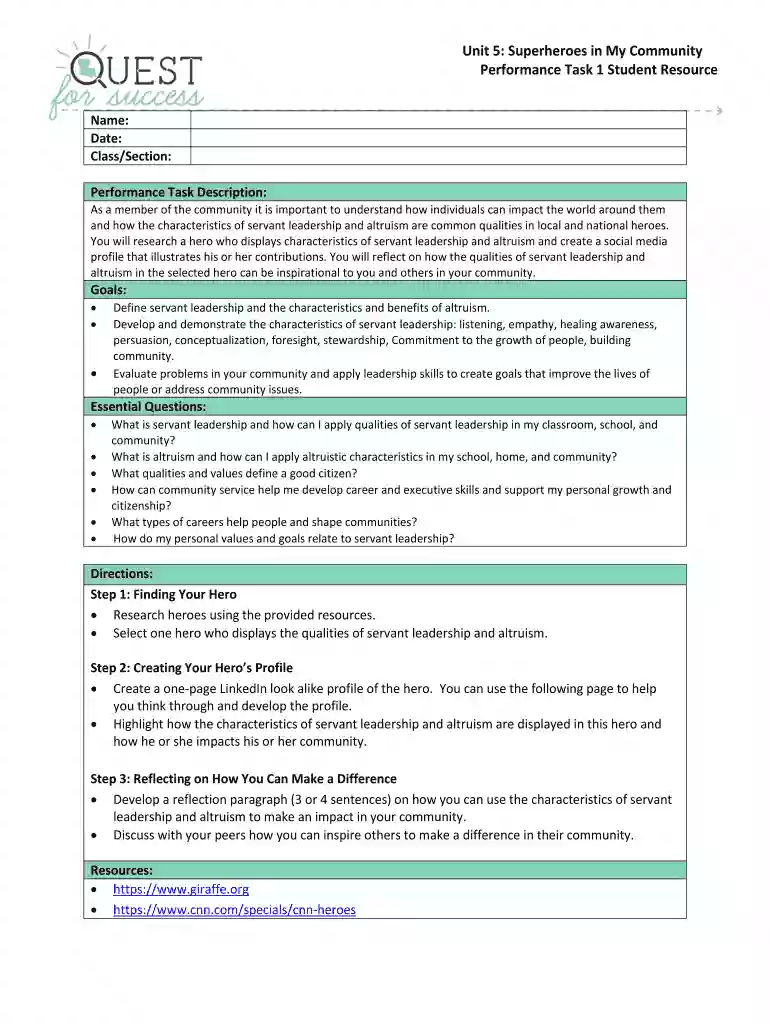 Unit 5 2: Leaders in My Community English as a - IntraEdu Preview on Page 1