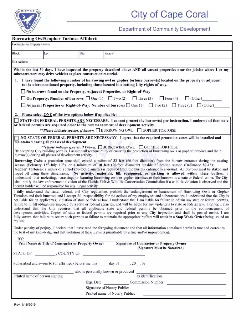 cape coral owl affidavit Preview on Page 1