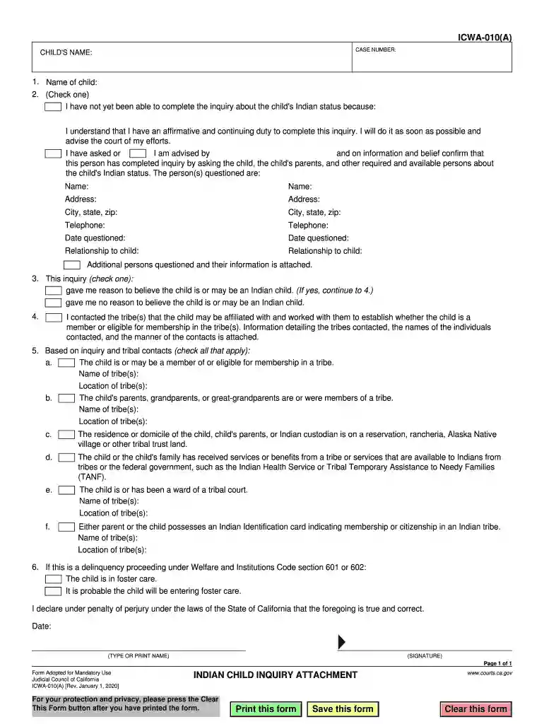 icwa 010 Preview on Page 1
