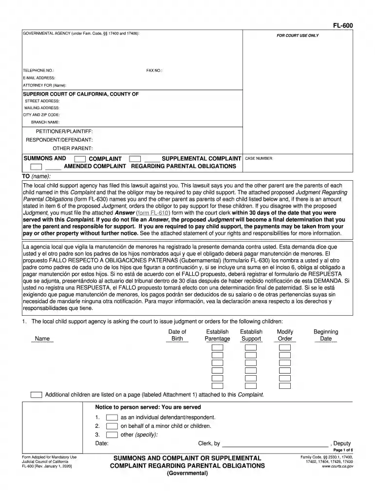 summons and complaint Preview on Page 1