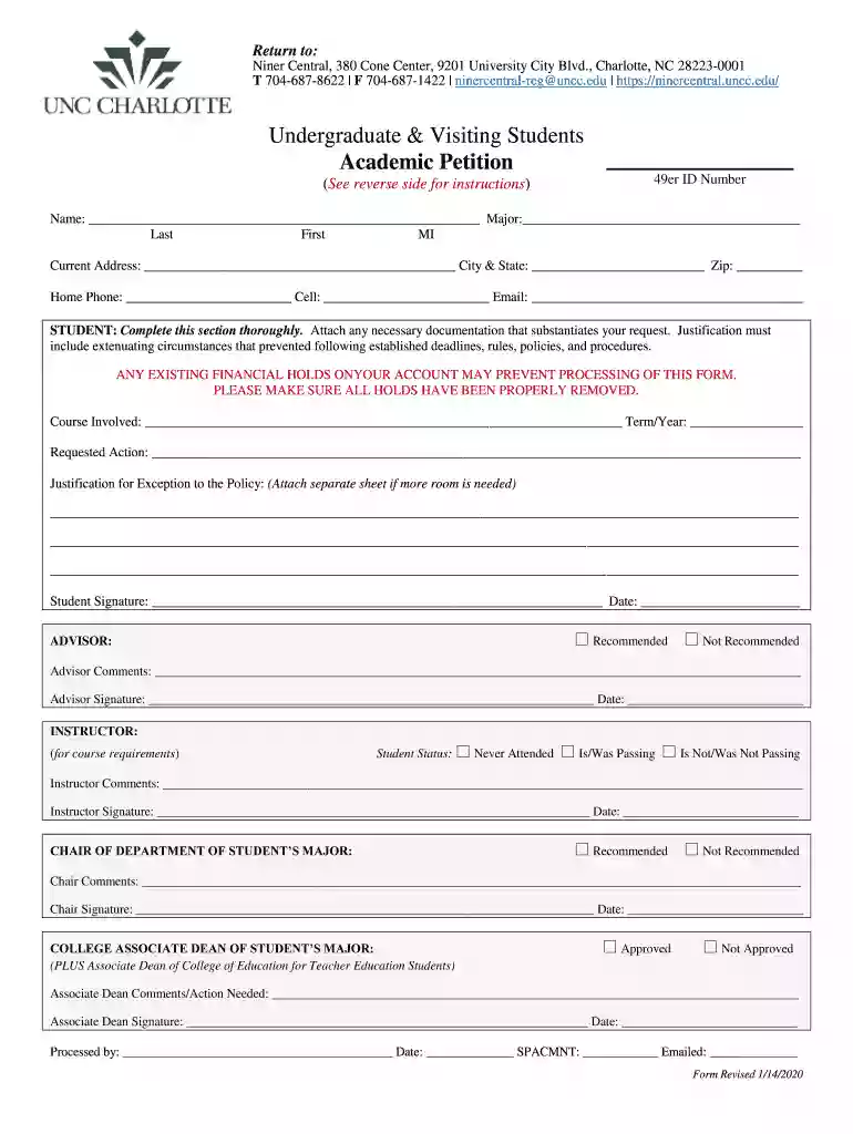 academic petition Preview on Page 1