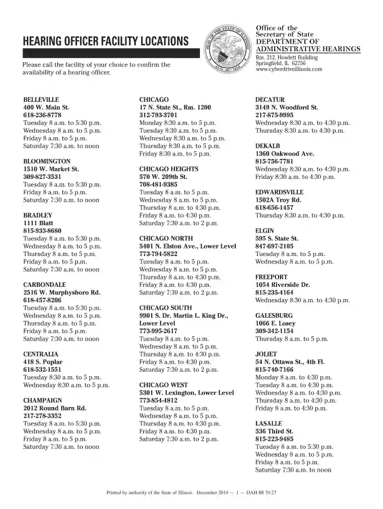 informal hearing officer illinois Preview on Page 1