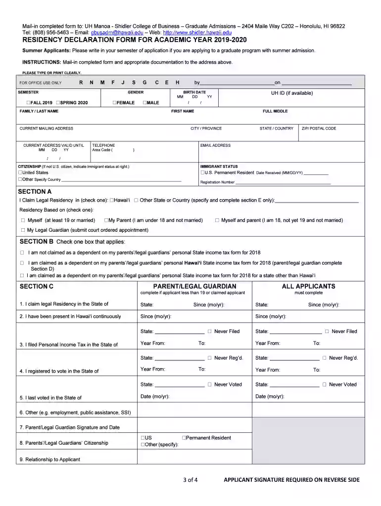 college declaration form pdf Preview on Page 1
