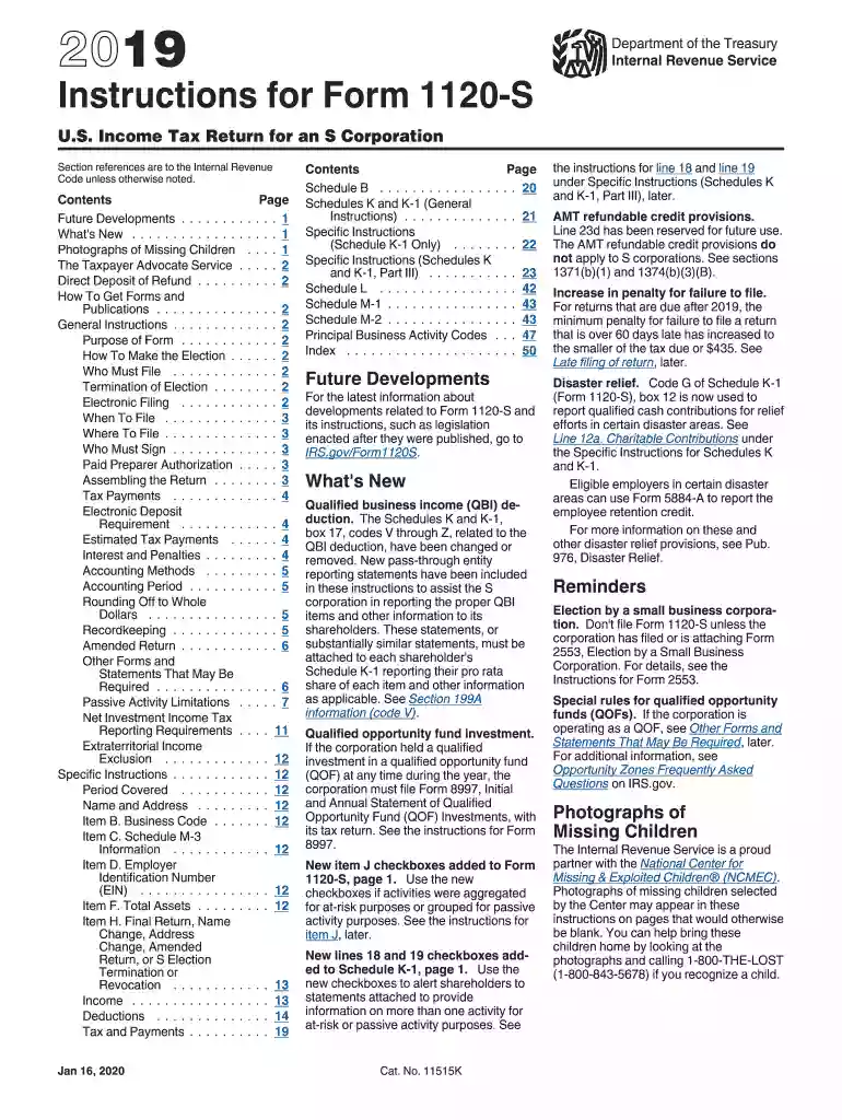 2017 irs instructions 1120s Preview on Page 1