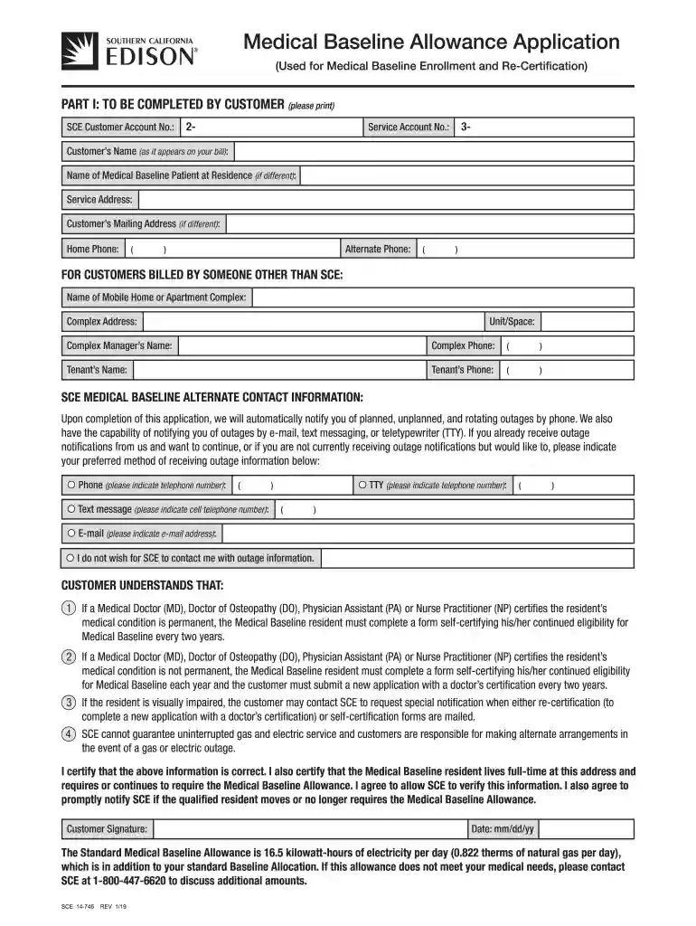 edison medical baseline application Preview on Page 1