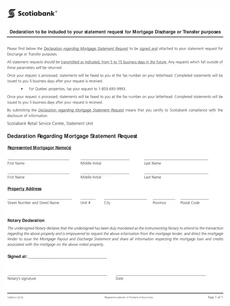 scotiabank auto loan payout statement Preview on Page 1