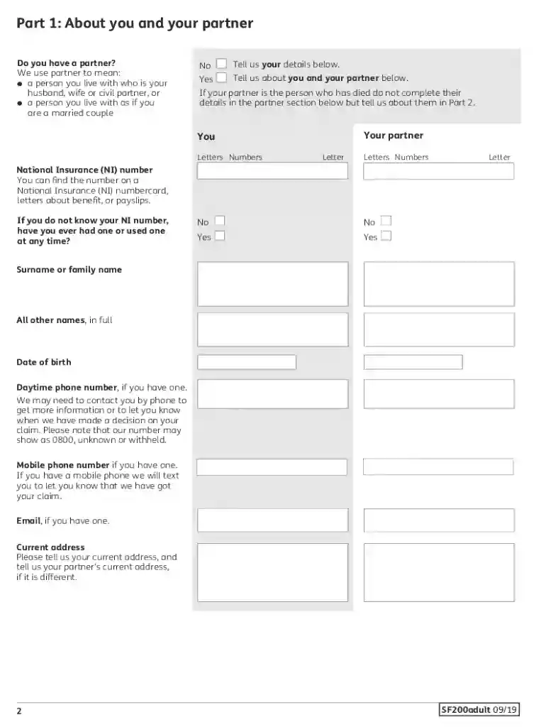 sf200 form Preview on Page 1