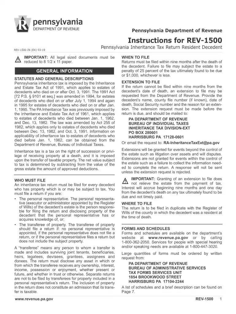 rev 1500 schedule a Preview on Page 1