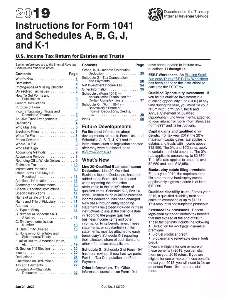 irs form 1041 Preview on Page 1