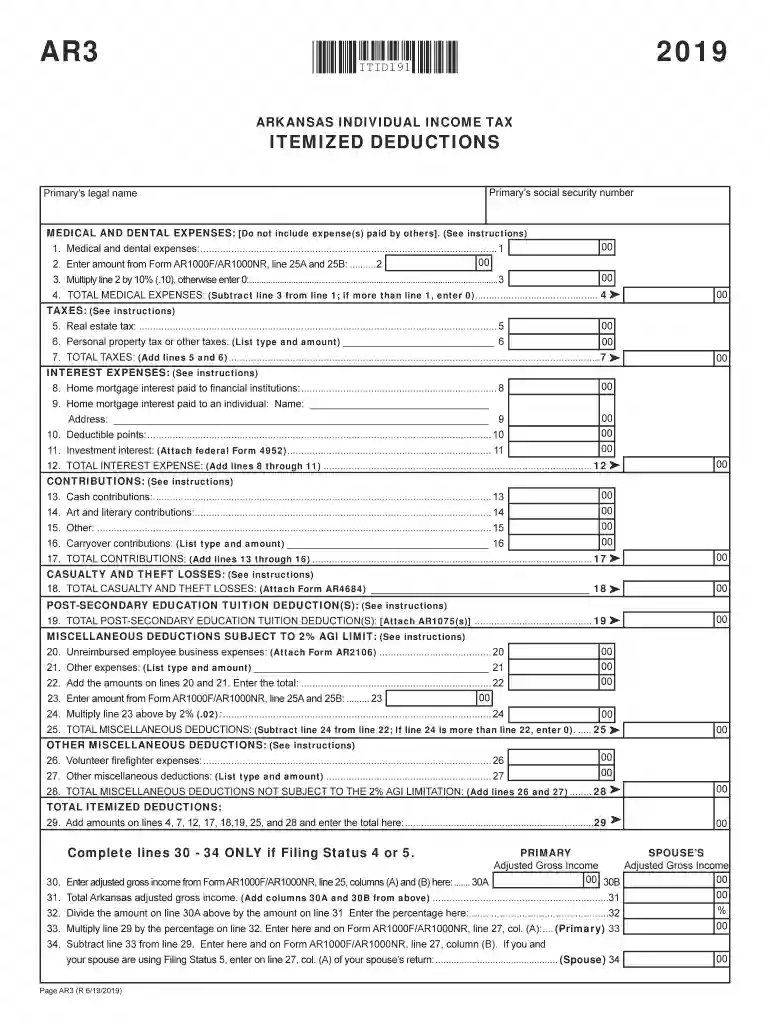 form ar3 Preview on Page 1
