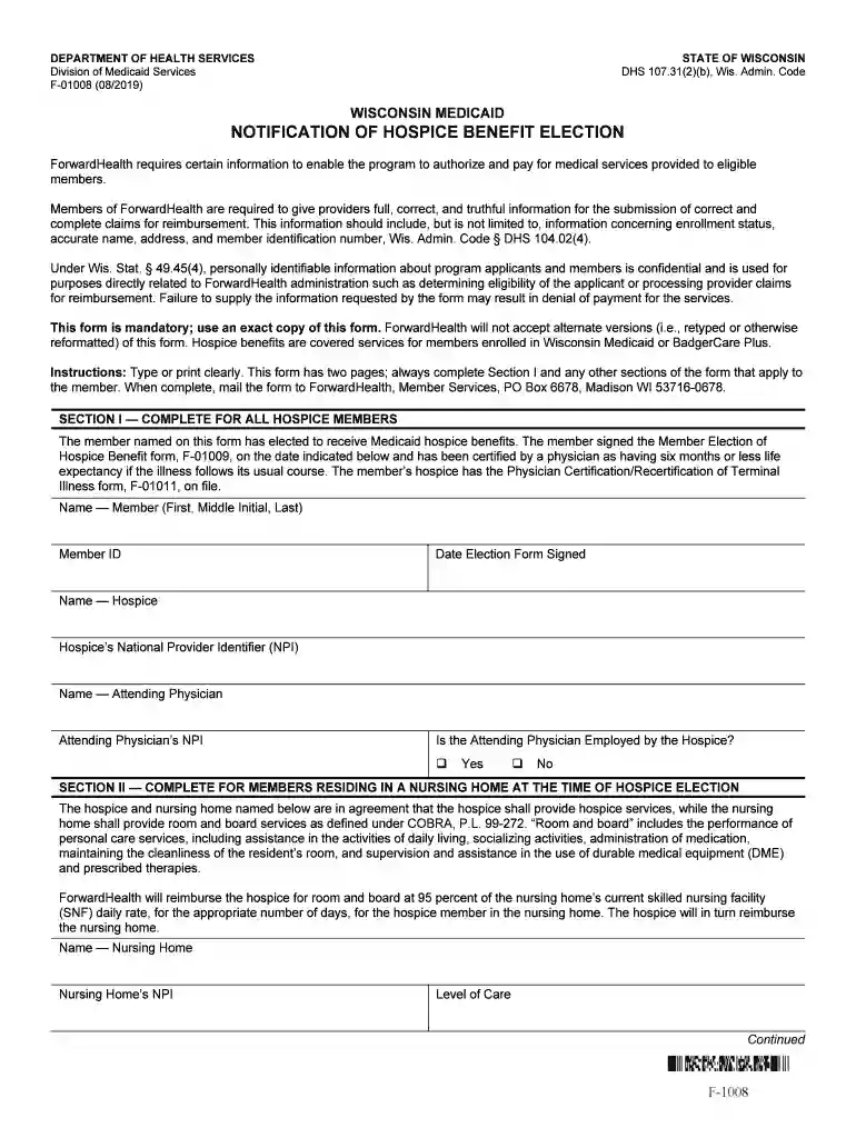 wisconsin hospice regulations Preview on Page 1