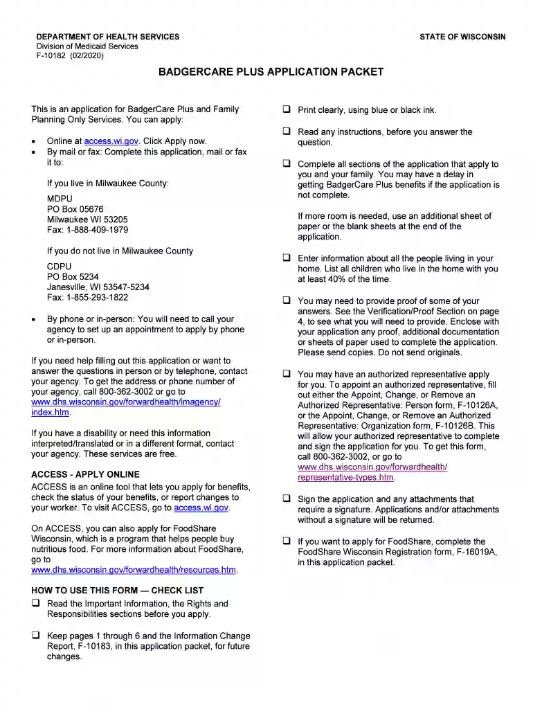 wisconsin badgercare Preview on Page 1