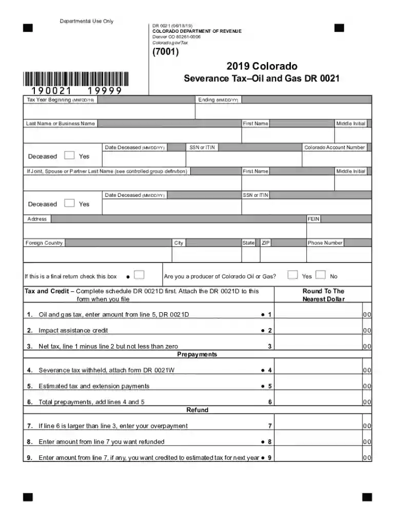 severance tax form Preview on Page 1