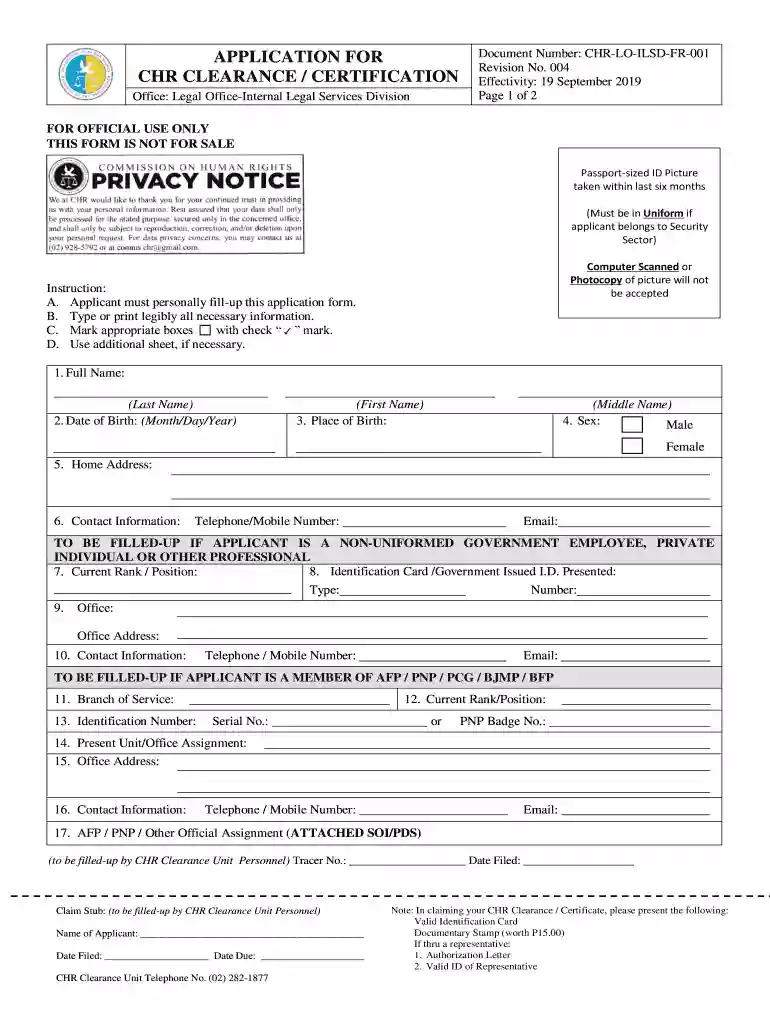 chr application Preview on Page 1