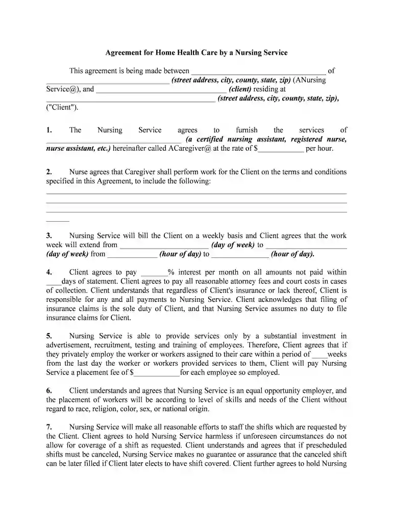 2020 home health care client form Preview on Page 1