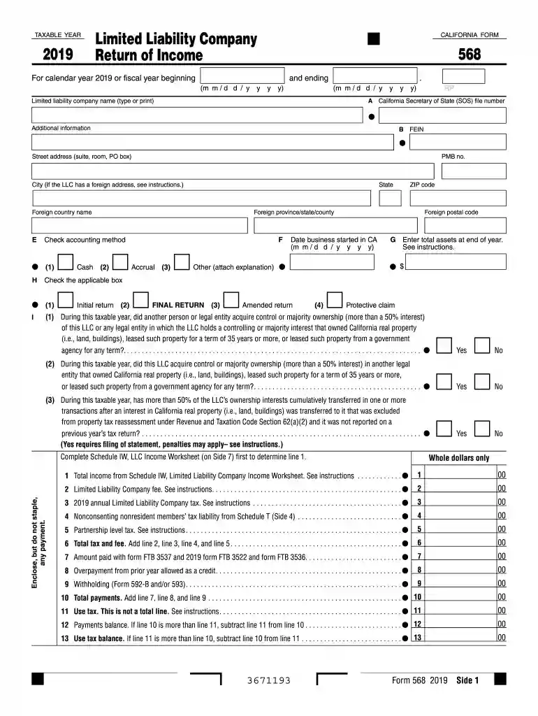 form 568 instructions Preview on Page 1
