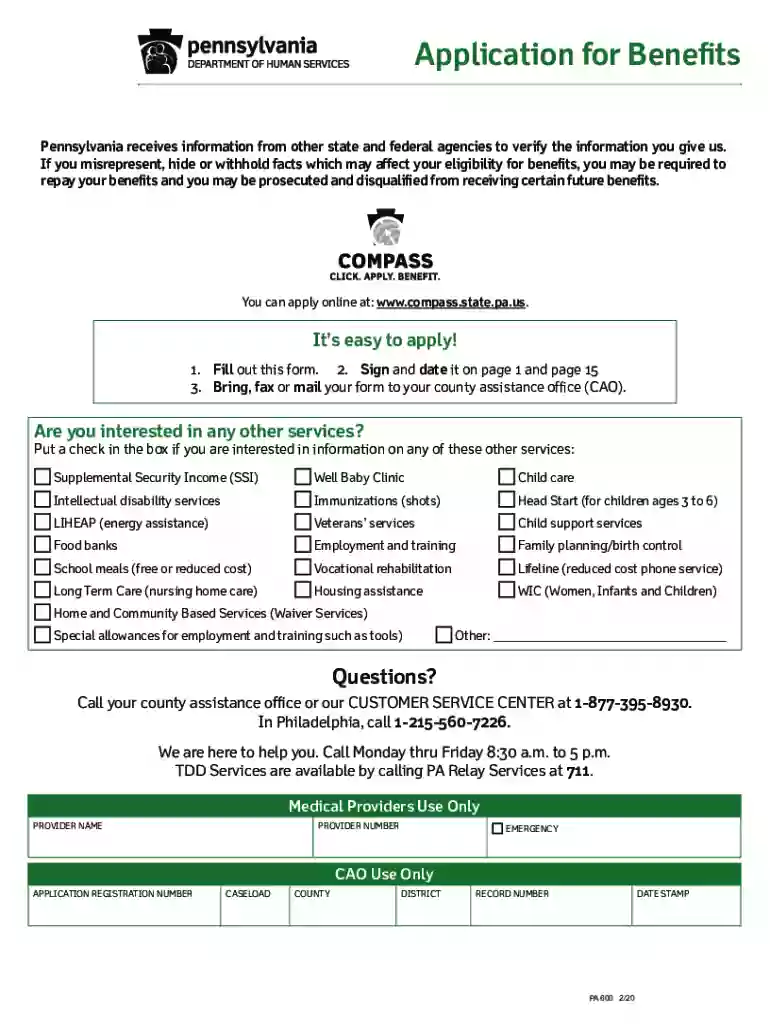 food stamps application Preview on Page 1