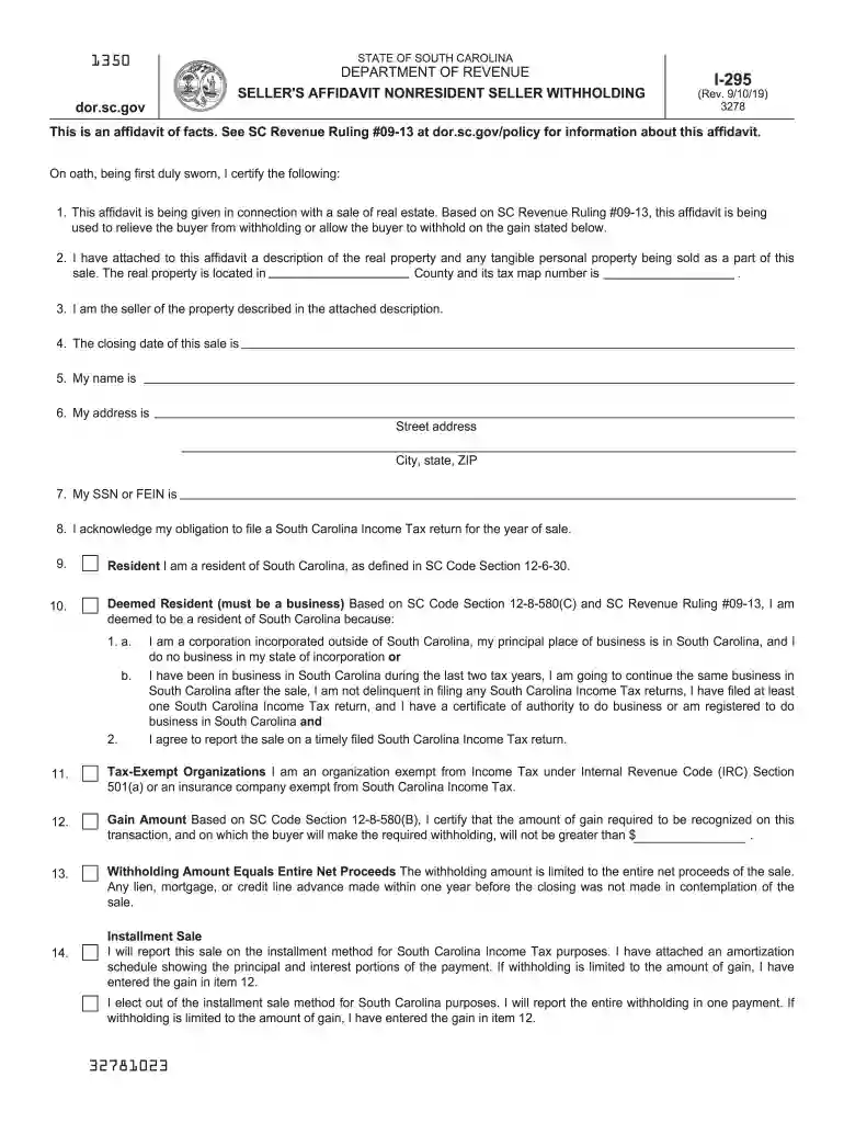 i295 form Preview on Page 1