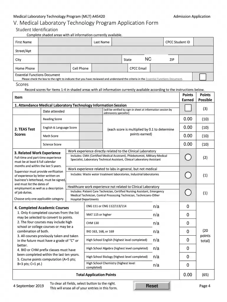 application medical Preview on Page 1