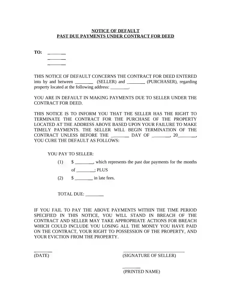 notice default form Preview on Page 1
