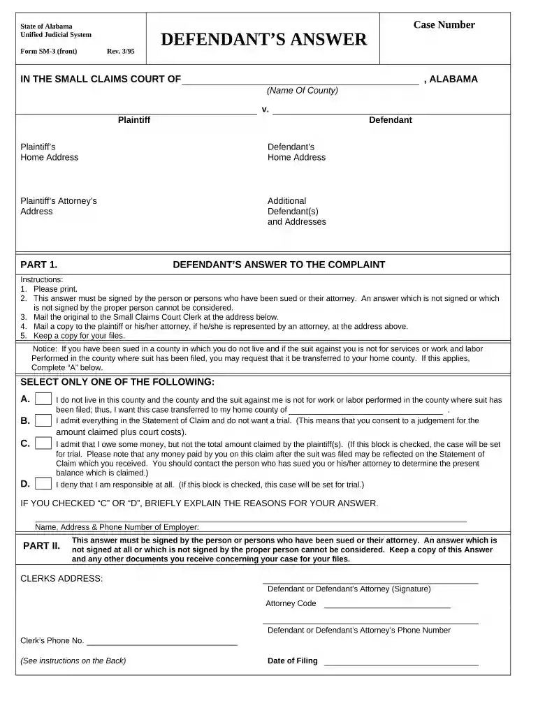 motion to dismiss alabama sample Preview on Page 1