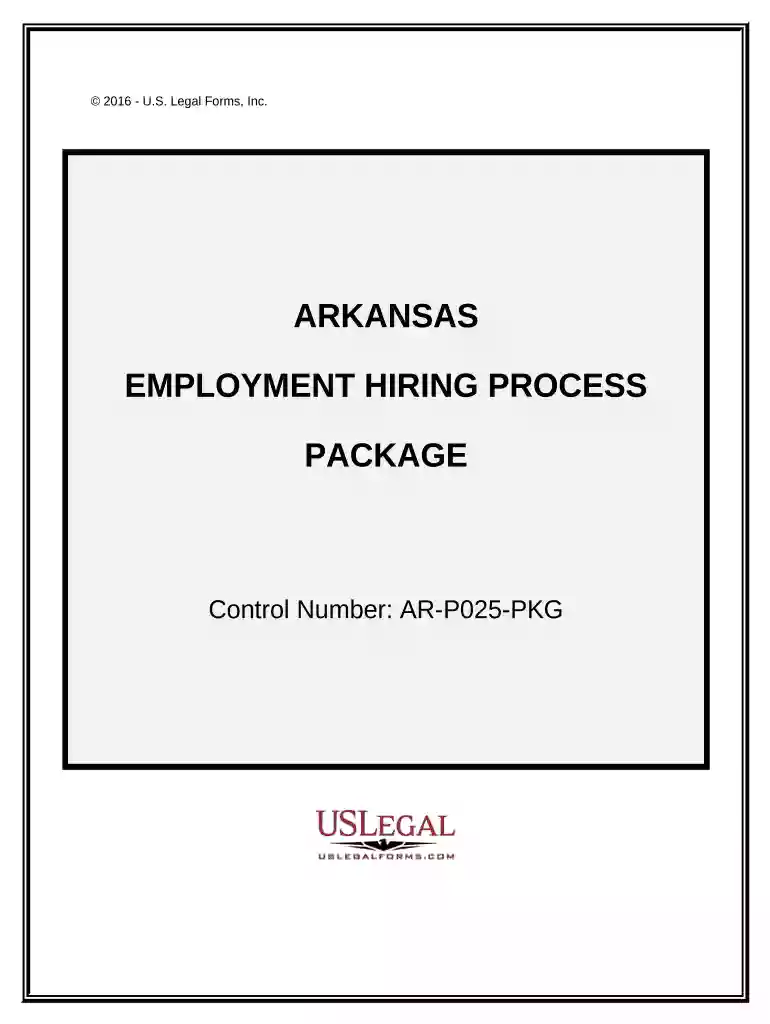 Employment Hiring Process Package - Arkansas Preview on Page 1