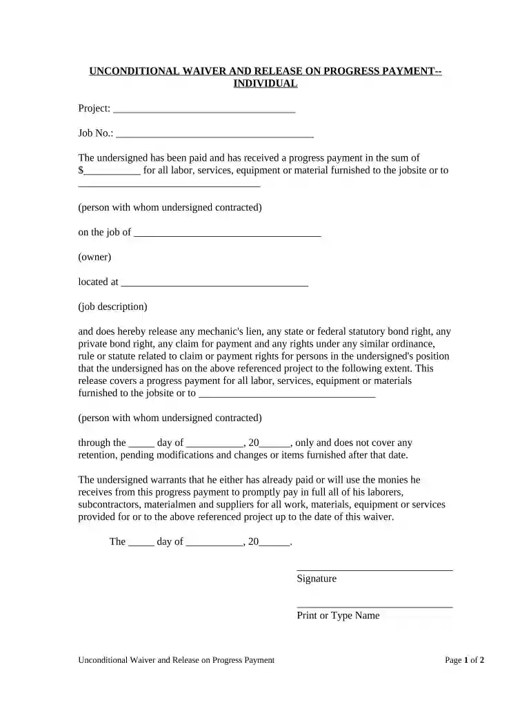 waiver progress Preview on Page 1