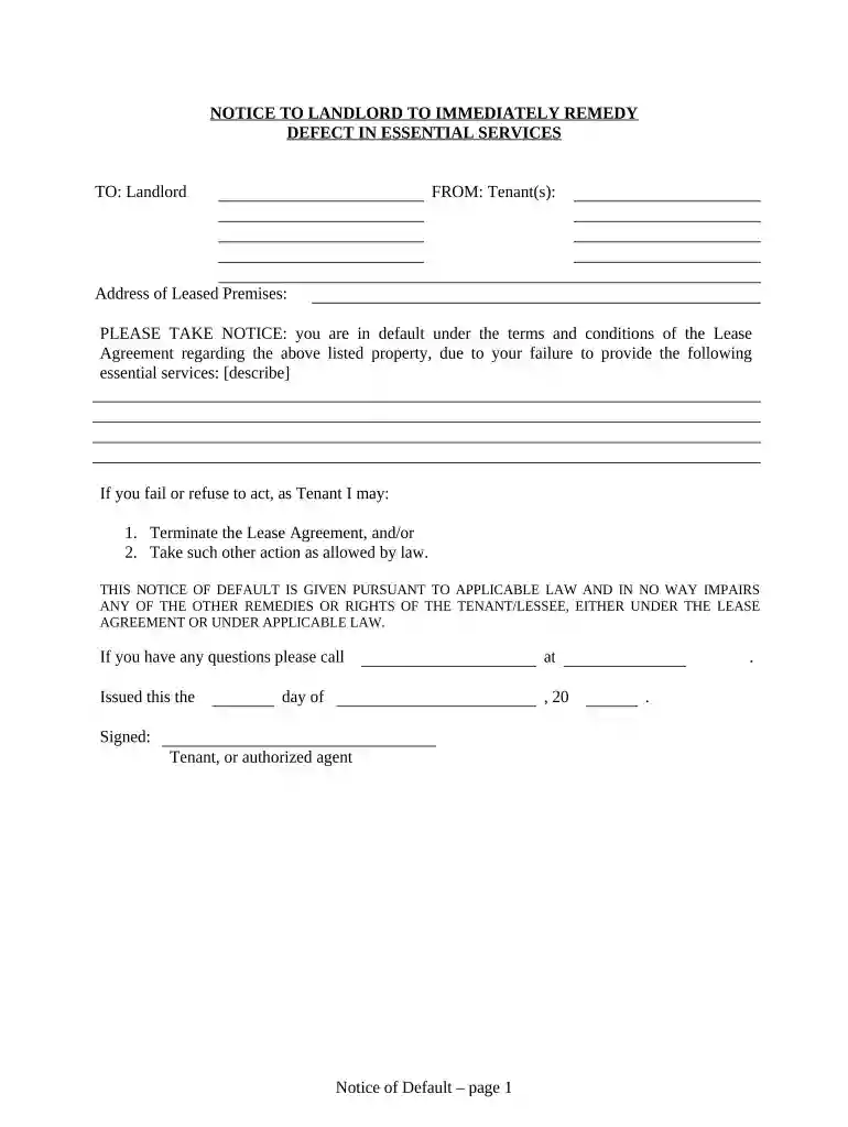 arizona notice form Preview on Page 1
